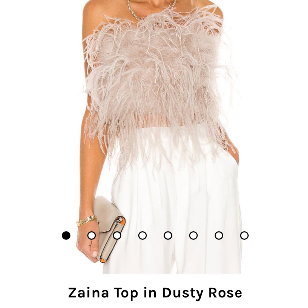 Lamarque Dusty Rose Feather Top